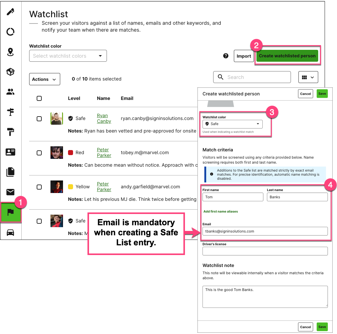 How Do I Add A Person To The Watchlist or Safe List? | Visitor Management