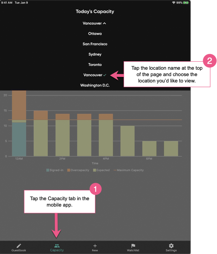 How can I set up Capacity Management in the Traction Guest Mobile App ...