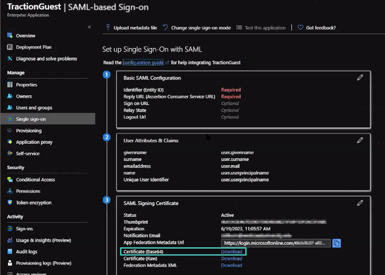 How do I set up SSO through Azure AD | Visitor Management